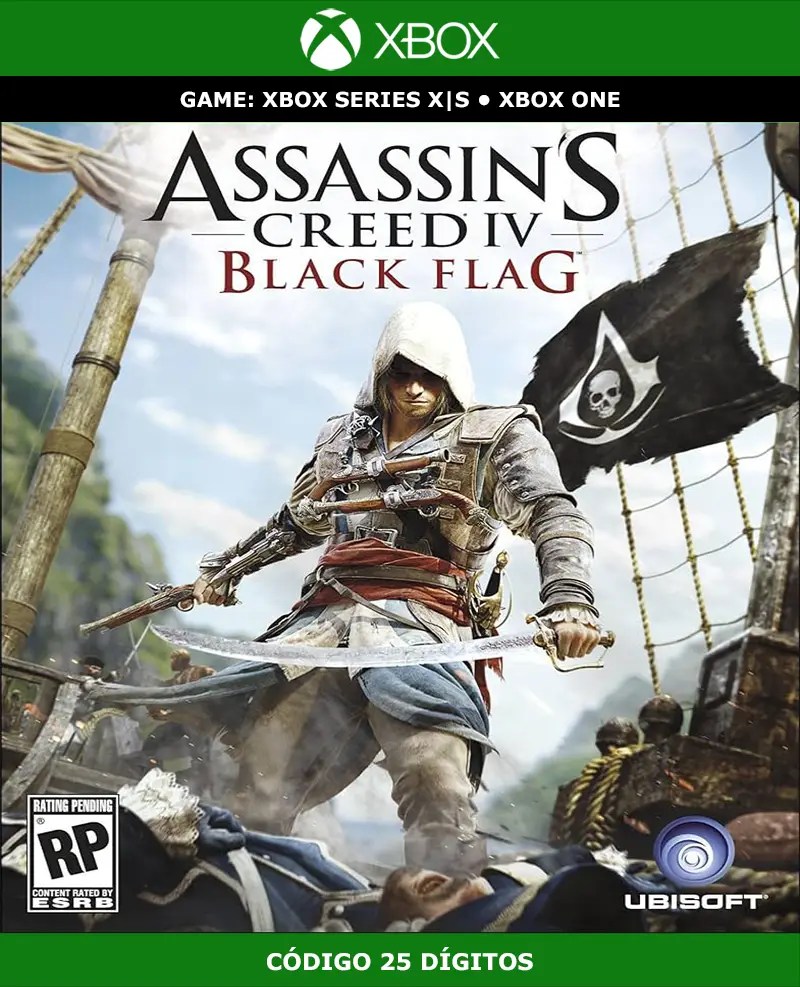 Assassin's Creed IV: Black Flag | XBOX | Código 25 Dígitos