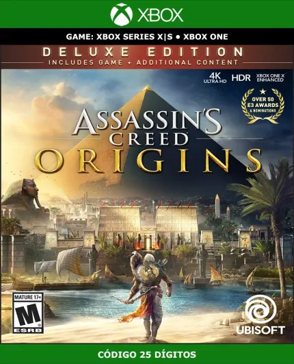 Assassin's Creed: Origins Deluxe Edition | XBOX | Código 25 Dígitos
