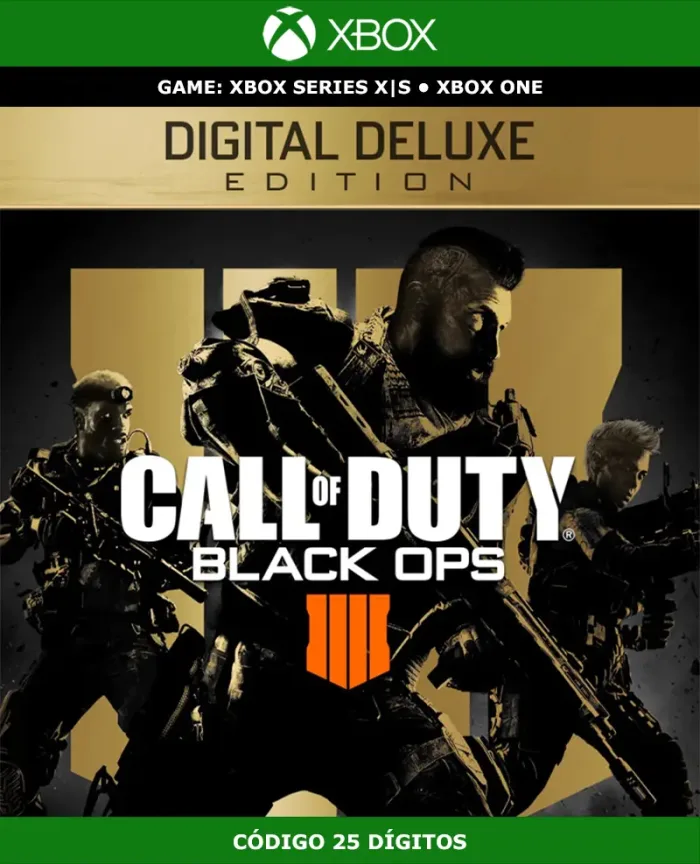 Call of Duty: Black Ops 4 Deluxe Edition | XBOX | Código 25 Dígitos