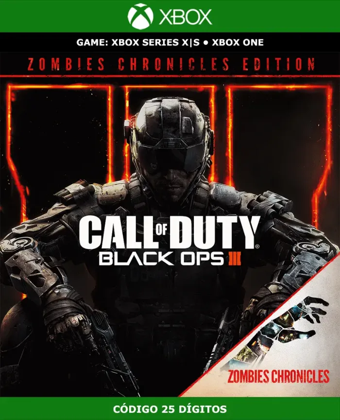 Call of Duty: Black Ops 3 Zombies Chronicles Edition | XBOX | Código 25 Dígitos