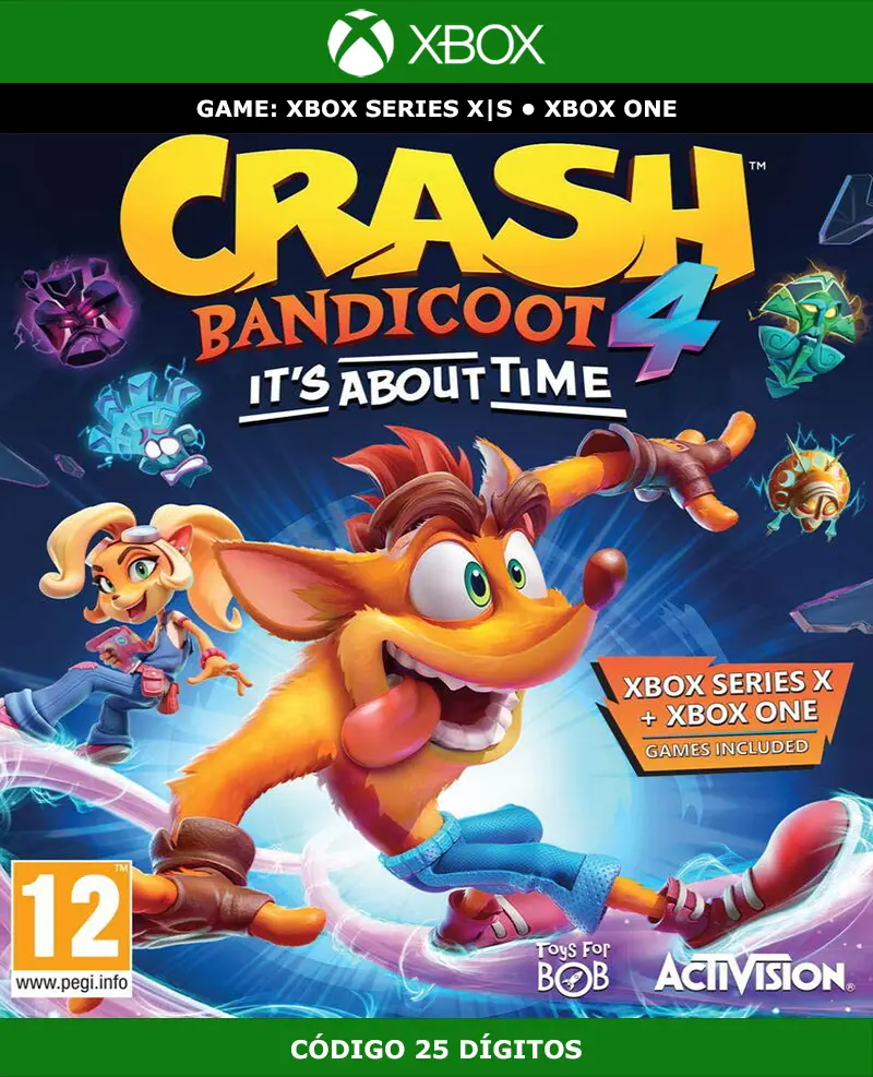 Crash Bandicoot 4: It's About Time | XBOX | Código 25 Dígitos