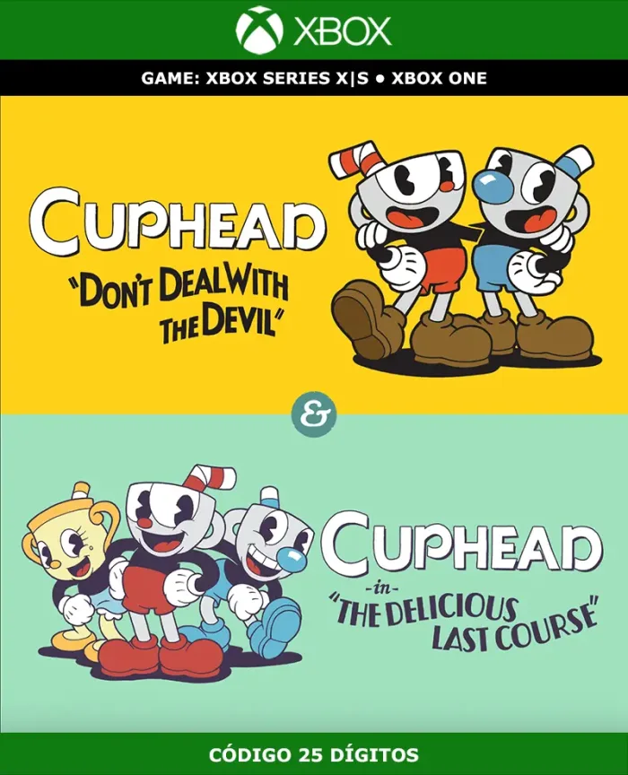Cuphead + The Delicious Last Course - Bundle | XBOX | Código 25 Dígitos