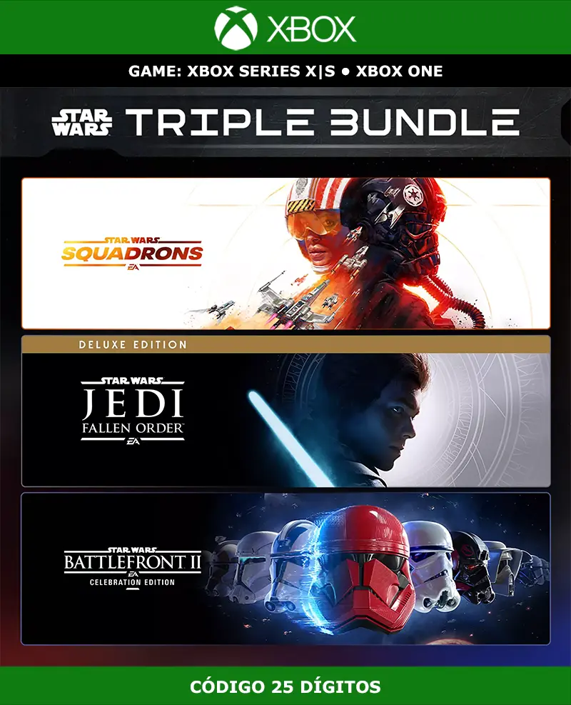 EA Star Wars Triple-Bundle | XBOX | Código 25 Dígitos