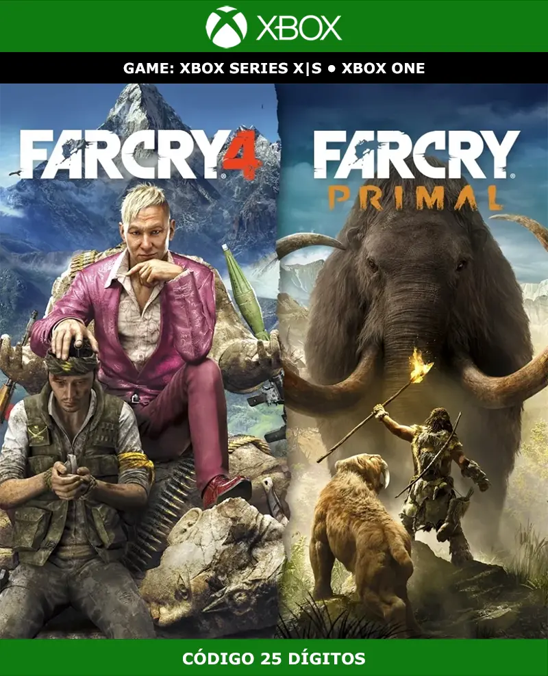 Far Cry 4 + Far Cry Primal - Bundle | XBOX | Código 25 Dígitos