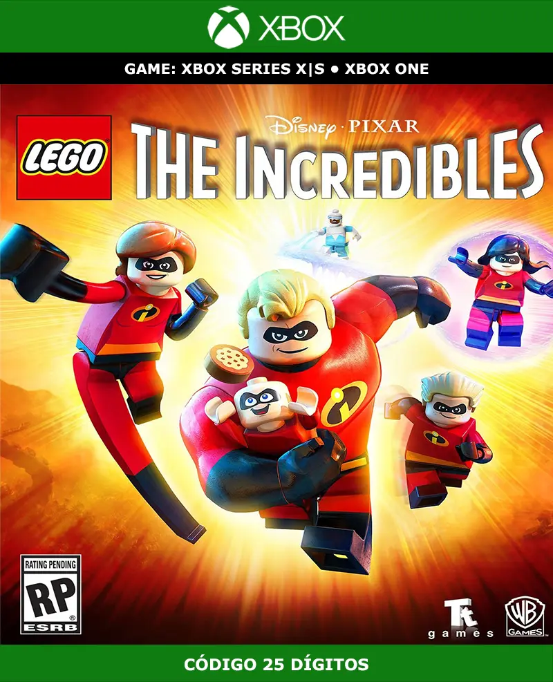 LEGO: Os Incríveis The Incredibles | XBOX | Código 25 Dígitos