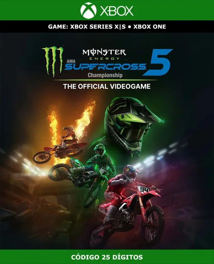 Monster Energy Supercross - The Official Videogame 5 | XBOX | Código 25 Dígitos