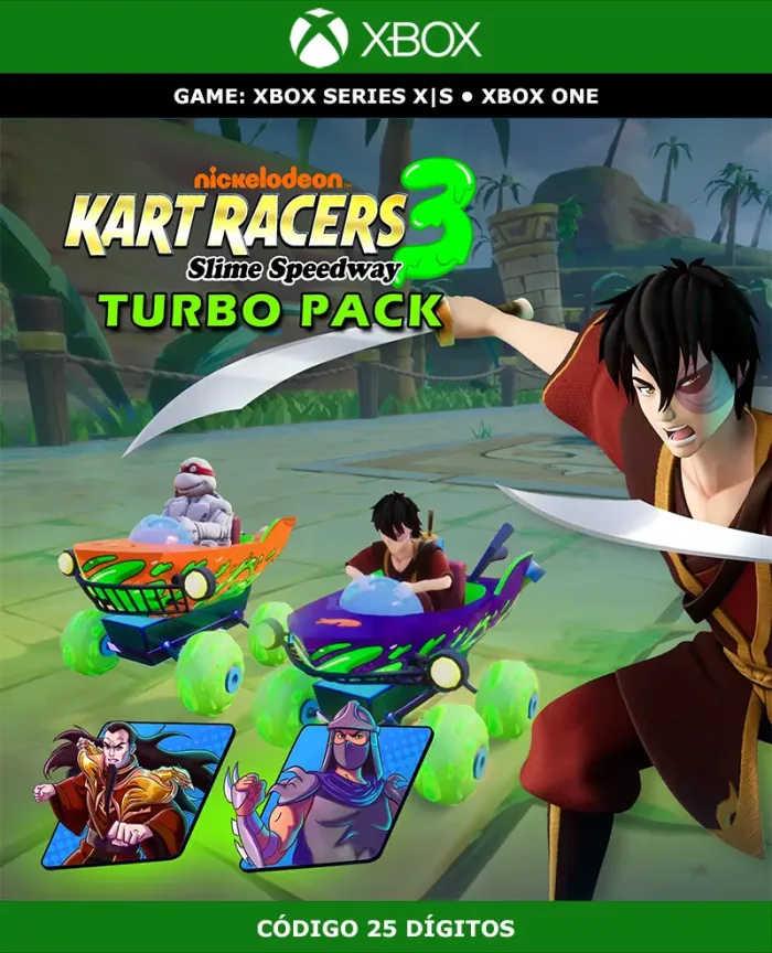 Nickelodeon Kart Racers 3: Slime Speedway Turbo Edition | XBOX | Código 25 Dígitos