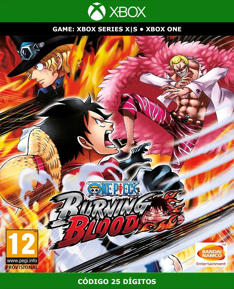 One Piece: Burning Blood | XBOX | Código 25 Dígitos