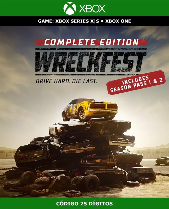 Wreckfest Complete Edition | XBOX | Código 25 Dígitos