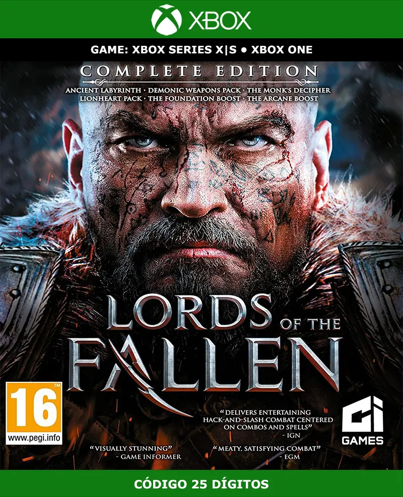 Lords Of The Fallen (2014) Complete Edition | XBOX | Código 25 Dígitos
