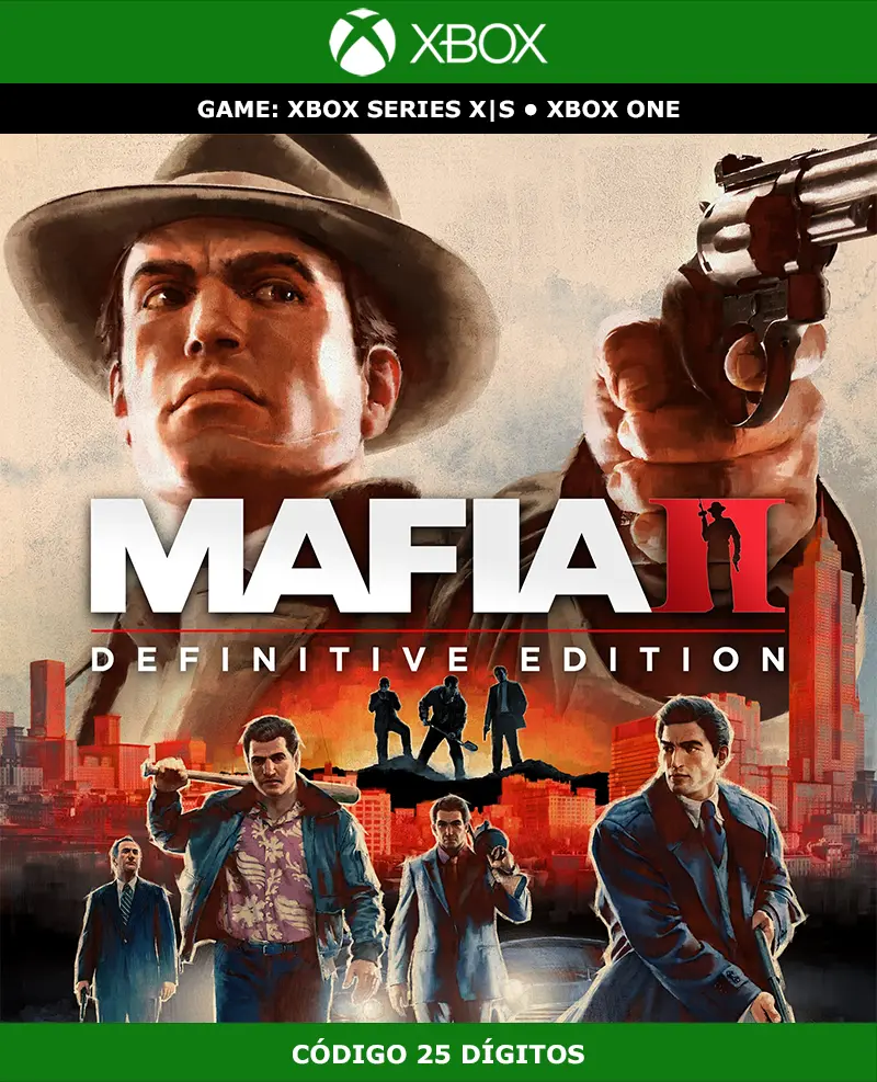 Mafia II: Definitive Edition | Xbox | Código 25 Dígitos