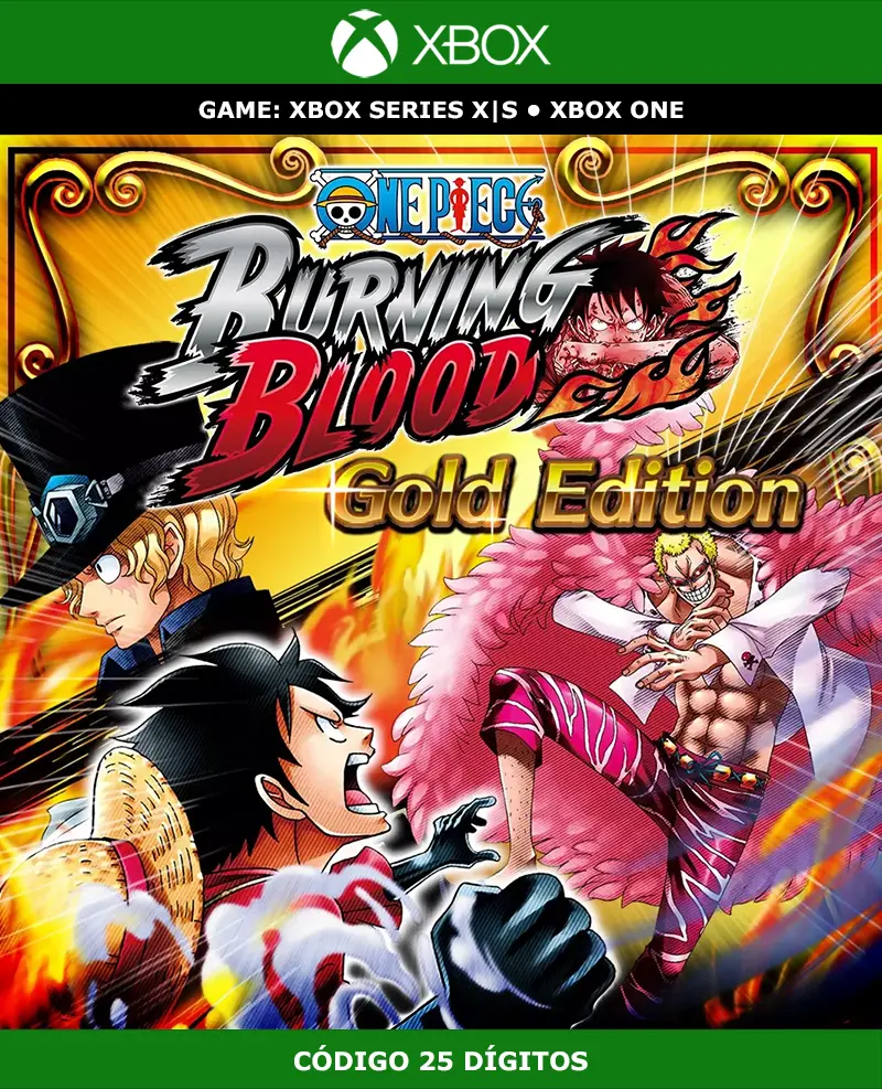 One Piece Burning Blood Gold Edition | XBOX | Código 25 Dígitos
