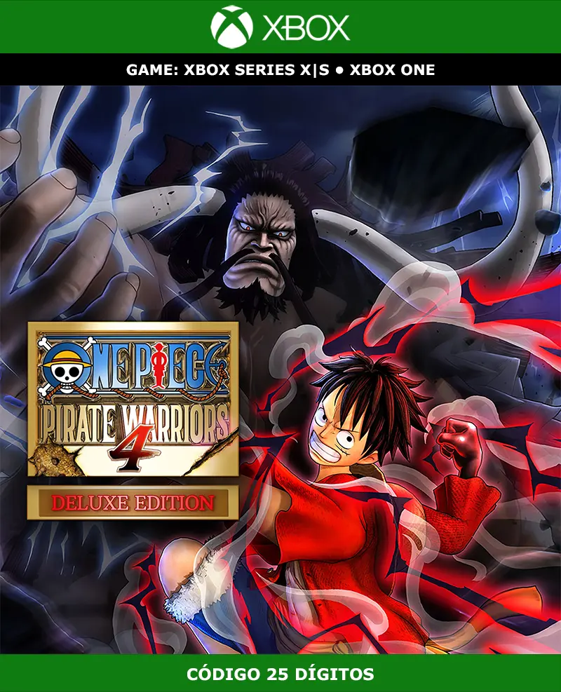 One Piece Pirate Warriors 4 Deluxe Edition | Xbox | Código 25 Dígitos