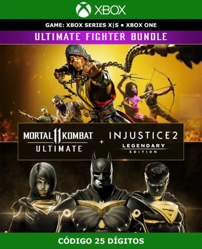 Mortal Kombat 11 Ultimate + Injustice 2 Legendary - Bundle | Xbox | Código 25 Dígitos