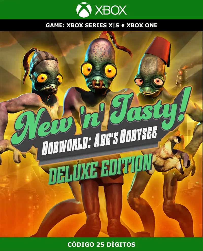 Oddworld: New 'n' Tasty Deluxe Edition | Xbox | Código 25 Dígitos